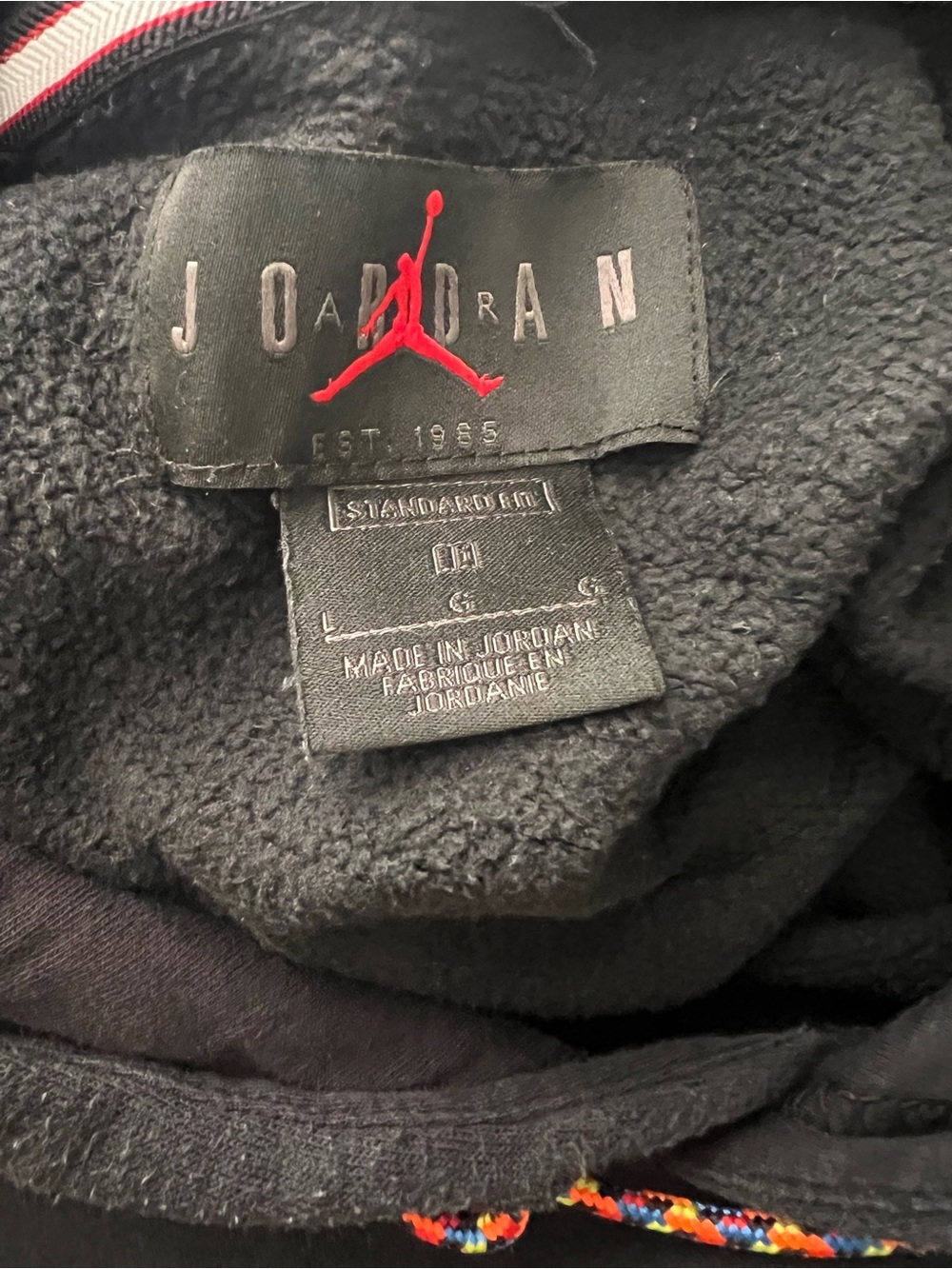 Nike Air Jordan DNA Hoodie Black Long Sleeve Sweatshirt Size Large - Picture 4 of 5